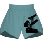 Ladies Flowy Overlay Shorts Thumbnail