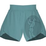 Ladies Flowy Overlay Shorts Thumbnail