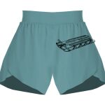 Ladies Flowy Overlay Shorts Thumbnail