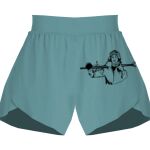 Ladies Flowy Overlay Shorts Thumbnail