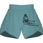 Ladies Flowy Overlay Shorts Thumbnail