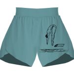 Ladies Flowy Overlay Shorts Thumbnail