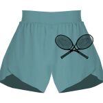 Ladies Flowy Overlay Shorts Thumbnail