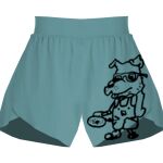 Ladies Flowy Overlay Shorts Thumbnail