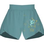 Ladies Flowy Overlay Shorts Thumbnail