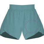 Ladies Flowy Overlay Shorts Thumbnail