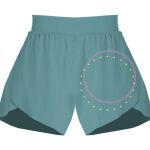 Ladies Flowy Overlay Shorts Thumbnail