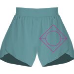 Ladies Flowy Overlay Shorts Thumbnail