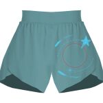Ladies Flowy Overlay Shorts Thumbnail