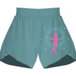 Ladies Flowy Overlay Shorts Thumbnail