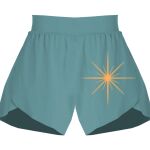 Ladies Flowy Overlay Shorts Thumbnail
