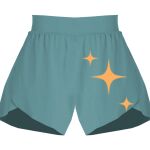 Ladies Flowy Overlay Shorts Thumbnail