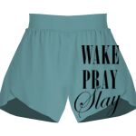 Ladies Flowy Overlay Shorts Thumbnail