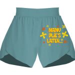 Ladies Flowy Overlay Shorts Thumbnail