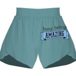 Ladies Flowy Overlay Shorts Thumbnail