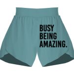 Ladies Flowy Overlay Shorts Thumbnail