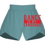 Ladies Flowy Overlay Shorts Thumbnail