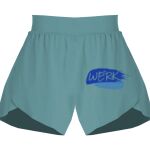 Ladies Flowy Overlay Shorts Thumbnail