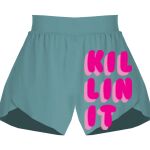 Ladies Flowy Overlay Shorts Thumbnail
