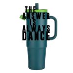 Kentia SS Travel Mug w/Silicone Straw & Charm Holder - 30oz Thumbnail