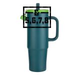 Kentia SS Travel Mug w/Silicone Straw & Charm Holder - 30oz Thumbnail